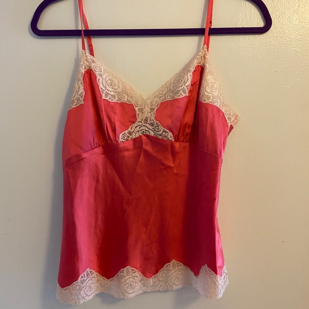 Pink Lace Silk Camisole (INC)